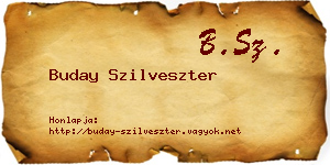 Buday Szilveszter névjegykártya